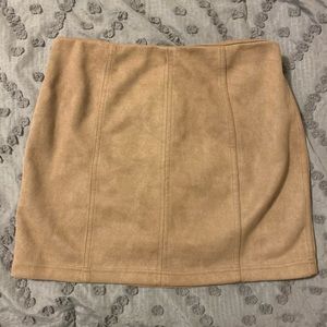 Brown Suede Skirt